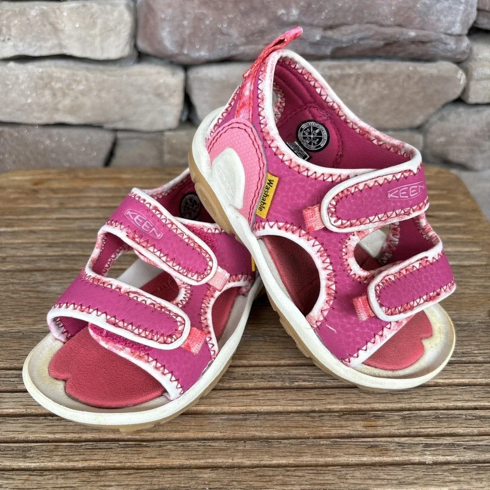 Keen Knotch Creek Toddler US 6 Open Toe Pink/White Water Sports/Hiking Sandals